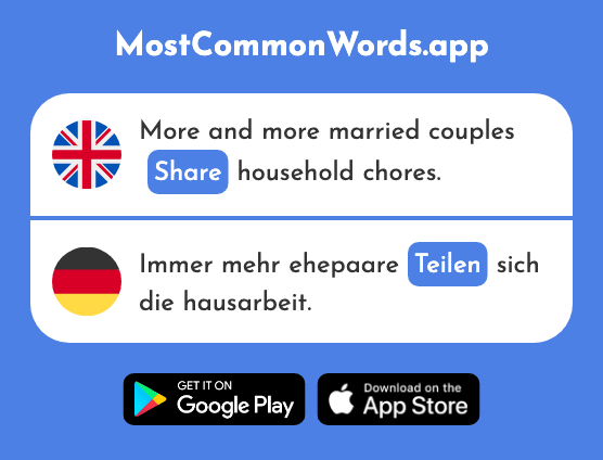 Divide, share - Teilen (The 906th Most Common German Word)