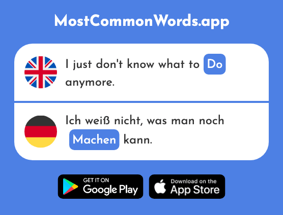 Do, make - Machen (The 58th Most Common German Word)