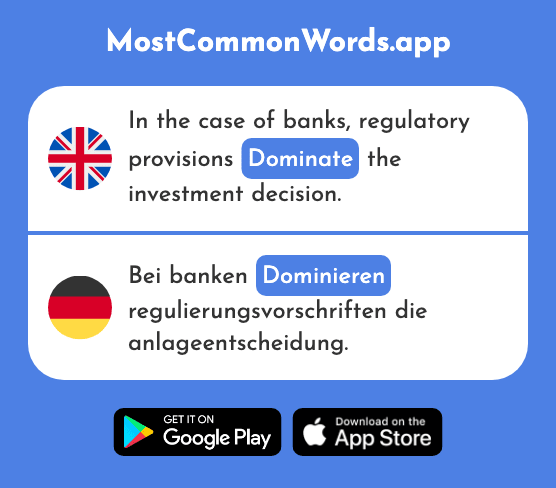 Dominate - Dominieren (The 2817th Most Common German Word)