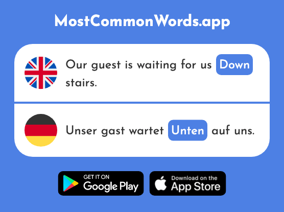 Down - Unten (The 710th Most Common German Word)