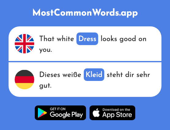 Dress - Kleid (The 1780th Most Common German Word)