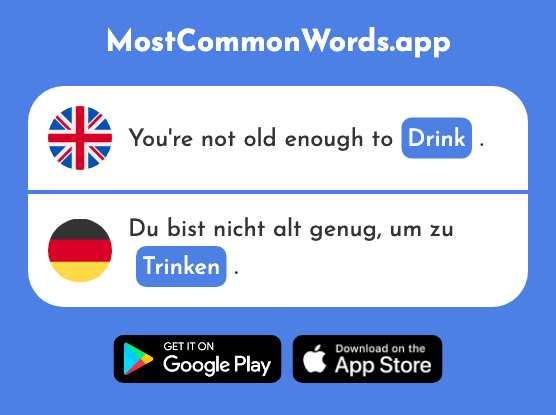 Drink - Trinken (The 634th Most Common German Word)
