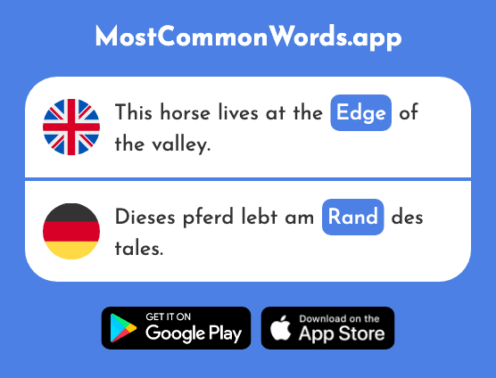 Edge - Rand (The 1203rd Most Common German Word)