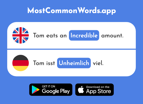 Eerie, scary, incredible, creepy - Unheimlich (The 2758th Most Common German Word)