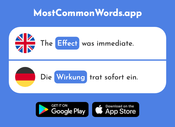 Effect - Wirkung (The 849th Most Common German Word)