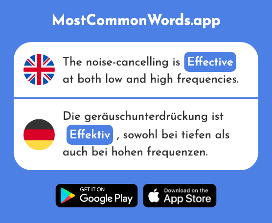 Effective - Effektiv (The 2503rd Most Common German Word)