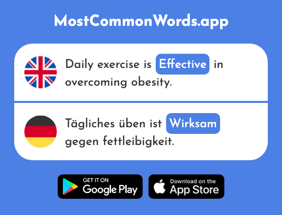 Effective - Wirksam (The 2418th Most Common German Word)