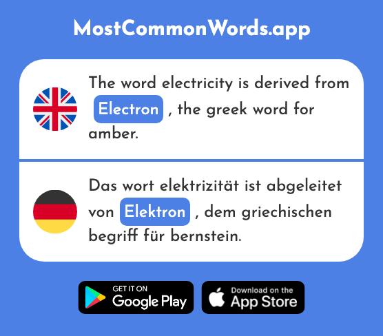 Electron - Elektron (The 812th Most Common German Word)