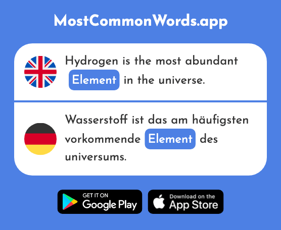 Element - Element (The 699th Most Common German Word)