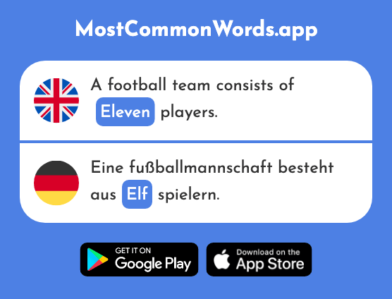 Eleven - Elf (The 1507th Most Common German Word)