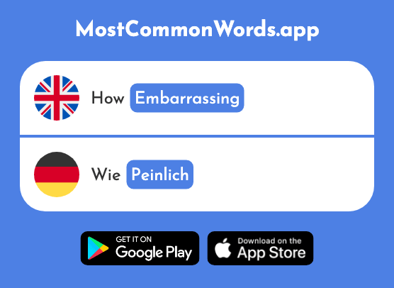 Embarrassing - Peinlich (The 2944th Most Common German Word)