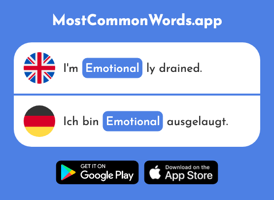 Emotional - Emotional (The 2388th Most Common German Word)