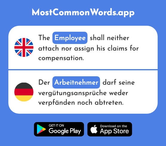 Employee - Arbeitnehmer (The 2533rd Most Common German Word)