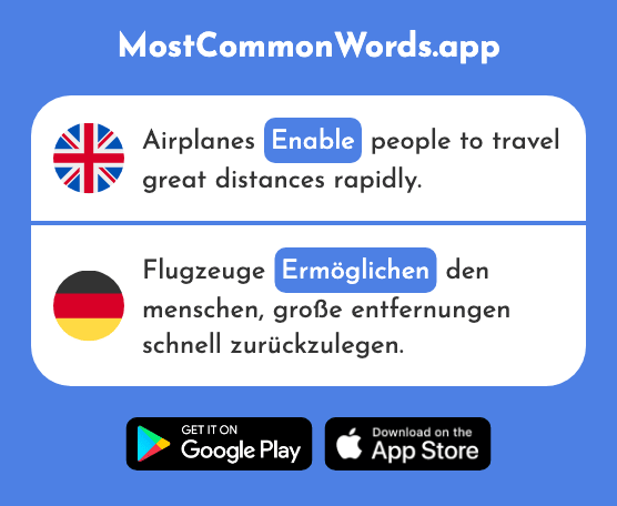 Enable, allow - Ermöglichen (The 980th Most Common German Word)