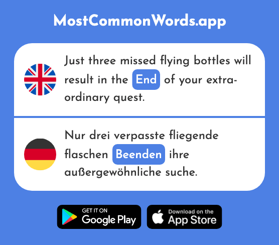End - Beenden (The 1405th Most Common German Word)