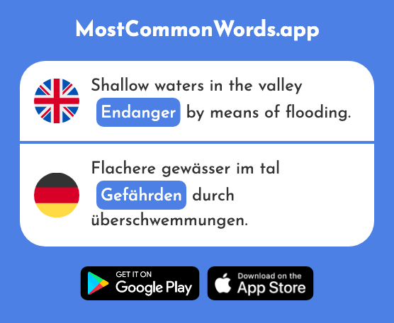 Endanger - Gefährden (The 2499th Most Common German Word)