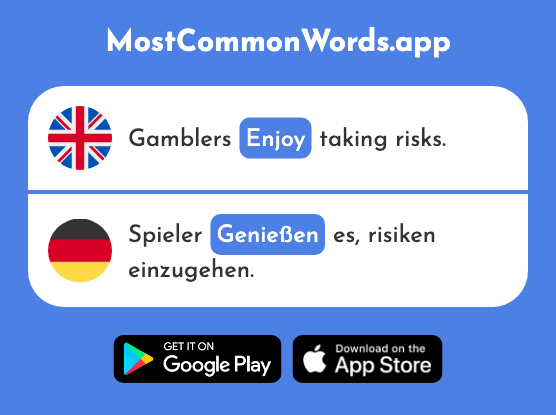 Enjoy, relish - Genießen (The 1557th Most Common German Word)