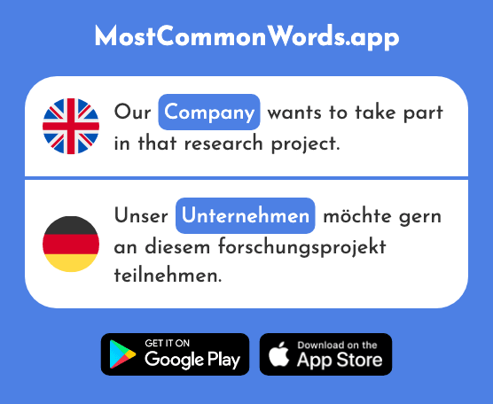 Enterprise, company - Unternehmen (The 236th Most Common German Word)