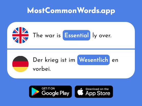 Essential, fundamental - Wesentlich (The 661st Most Common German Word)