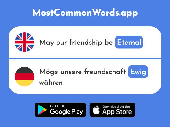 Eternal - Ewig (The 1800th Most Common German Word)