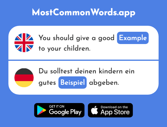 Example - Beispiel (The 94th Most Common German Word)