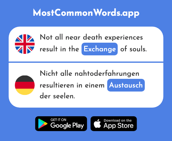 Exchange - Austausch (The 2560th Most Common German Word)