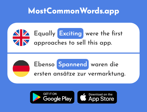 Exciting, thrilling - Spannend (The 1810th Most Common German Word)