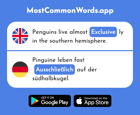 Exclusive - Ausschließlich (The 1485th Most Common German Word)