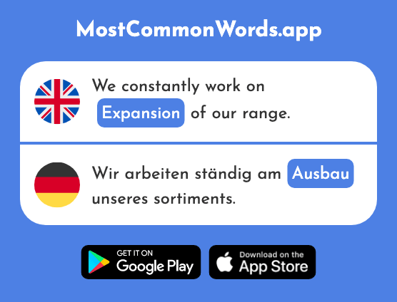 Expansion, consolidation - Ausbau (The 2509th Most Common German Word)