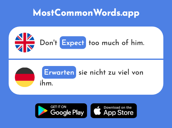 Expect - Erwarten (The 389th Most Common German Word)