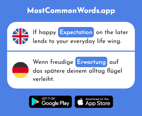 Expectation - Erwartung (The 1864th Most Common German Word)