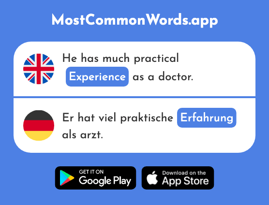 Experience - Erfahrung (The 619th Most Common German Word)