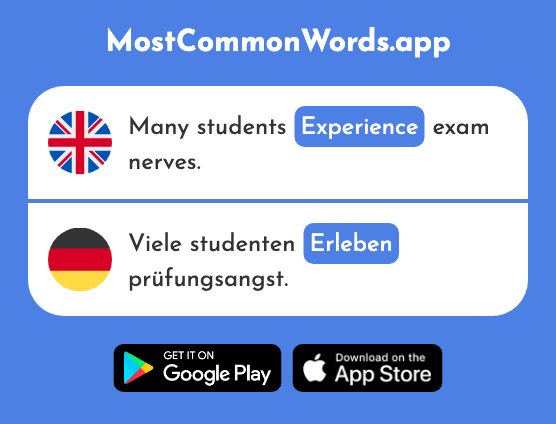 Experience - Erleben (The 570th Most Common German Word)