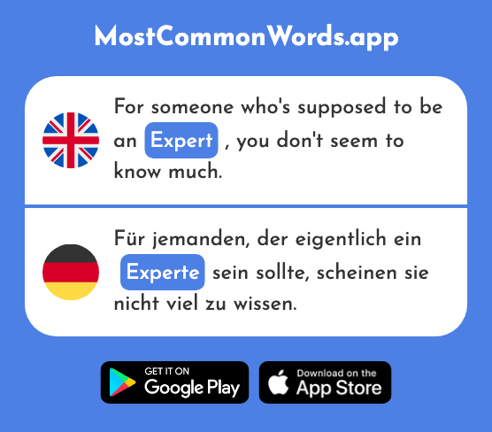 Expert - Experte (The 1437th Most Common German Word)