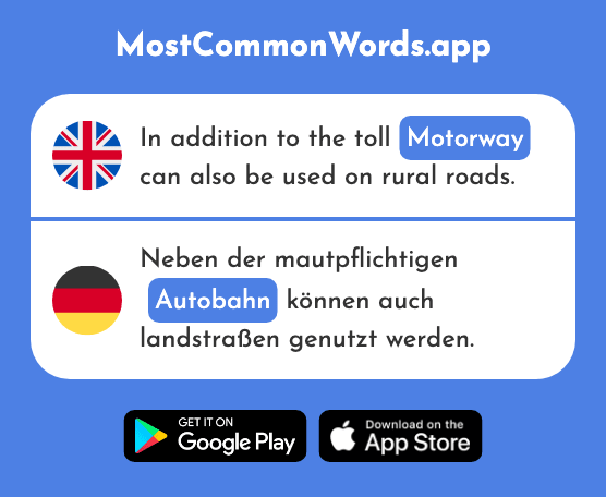 Expressway, motorway - Autobahn (The 2966th Most Common German Word)