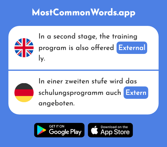 External - Extern (The 2267th Most Common German Word)