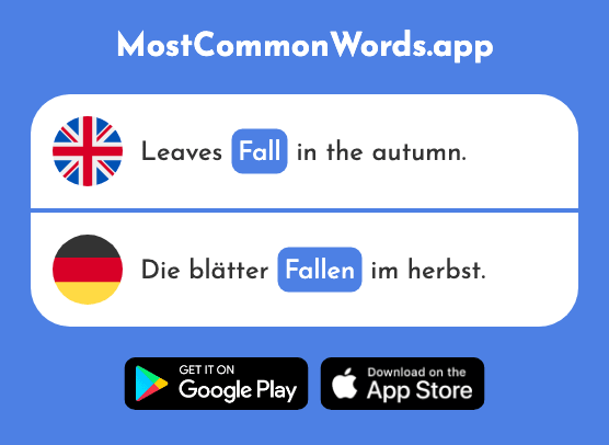 Fall - Fallen (The 332nd Most Common German Word)