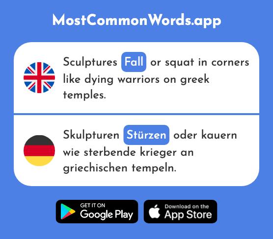 Fall, stumble - Stürzen (The 1624th Most Common German Word)