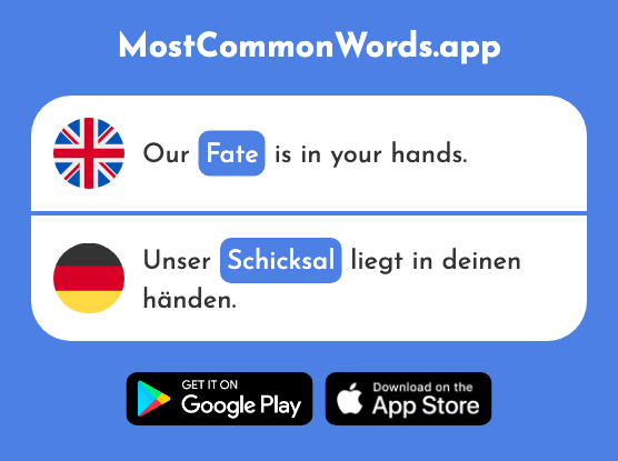 Fate - Schicksal (The 1961st Most Common German Word)