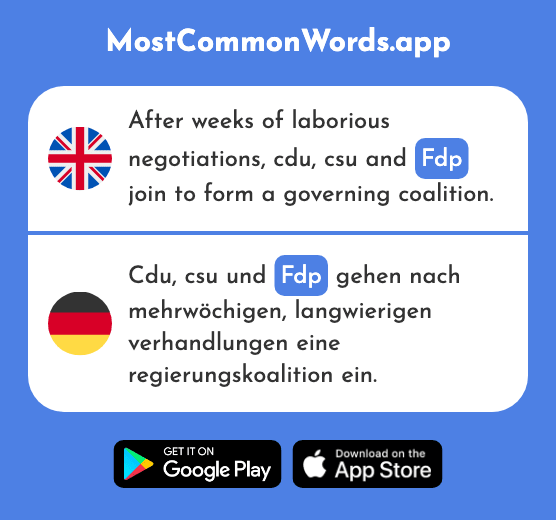 Fdp - Fdp (The 2283rd Most Common German Word)