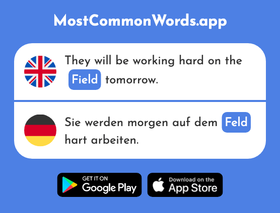 Field - Feld (The 834th Most Common German Word)