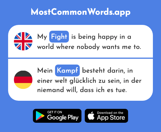 Fight, struggle - Kampf (The 867th Most Common German Word)