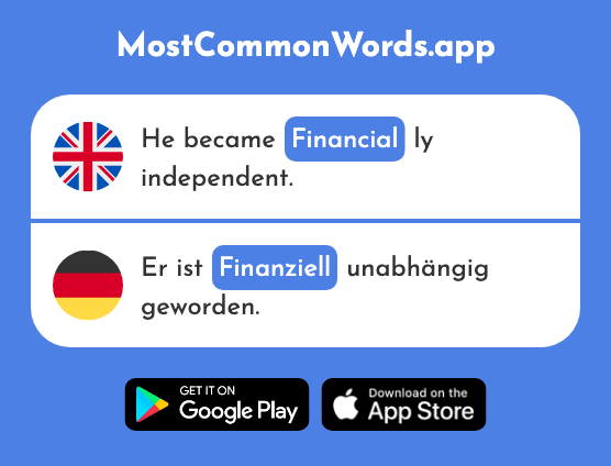 Financial - Finanziell (The 1323rd Most Common German Word)
