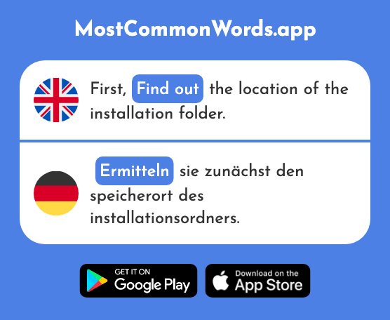 Find out, investigate - Ermitteln (The 1130th Most Common German Word)