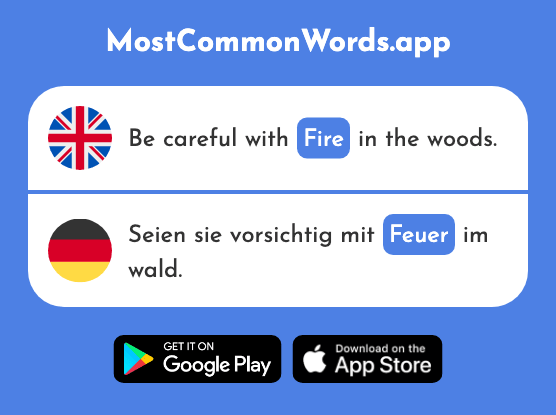 Fire - Feuer (The 1576th Most Common German Word)