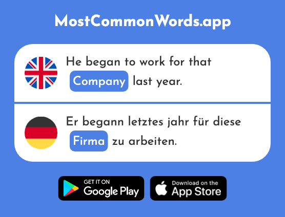 Firm, company - Firma (The 686th Most Common German Word)