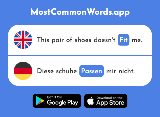 Fit - Passen (The 696th Most Common German Word)