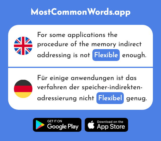 Flexible - Flexibel (The 2899th Most Common German Word)
