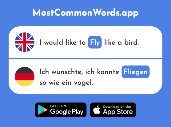 Fly - Fliegen (The 824th Most Common German Word)