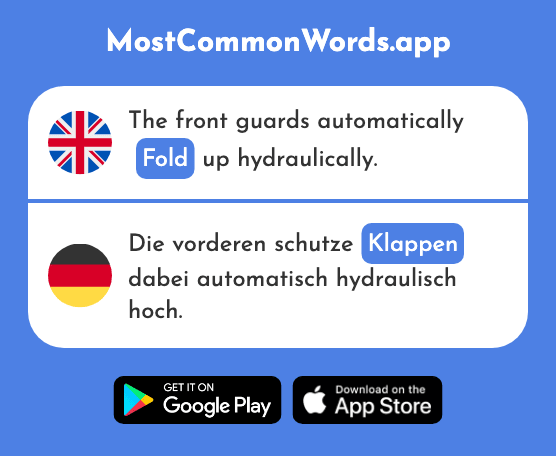 Fold, go smoothly, work - Klappen (The 2022nd Most Common German Word)